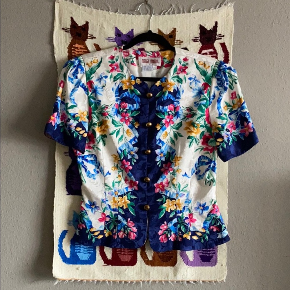 Silk floral top